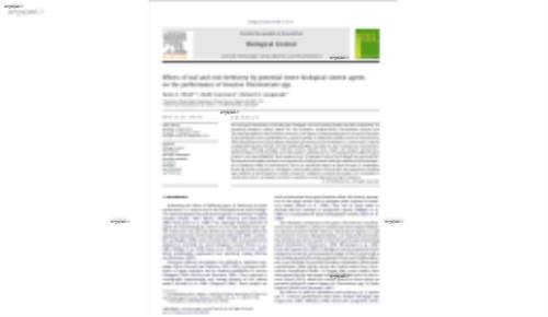 Effects of leaf and root herbivory by potential insect biological control agents on the performance of invasive Vincetoxicum spp.
